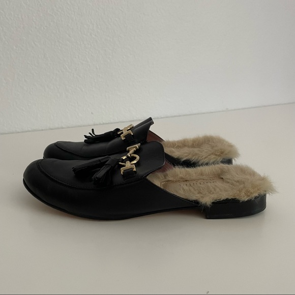 Summit White Mountain Abelle Black Faux Fur Leather Mules Women’s Size 6 - Picture 7 of 10